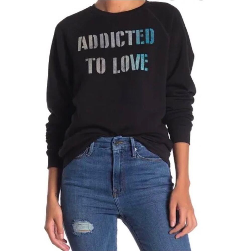Project Social T Black Addicted To Love Pullover Sweatshirt